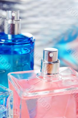 Pink and blue bottle
