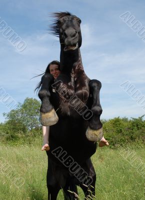 rearing horse