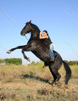rearing horse