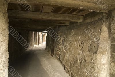 Covered street in Abbadia San Salvatore