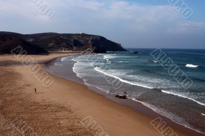 Beach on the Eastern Athlantic coast of Portugal