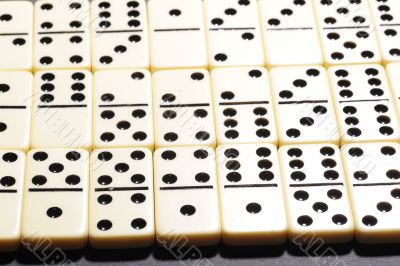 Close up of dominoes.