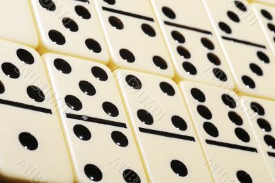 Close up of dominoes.