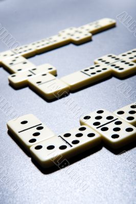 Close up of dominoes.