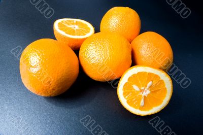 Six orange fruits