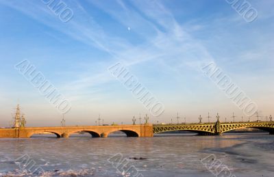 Winter sky, winter river