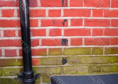 two tone brick wall