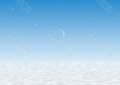 Blue background with moon