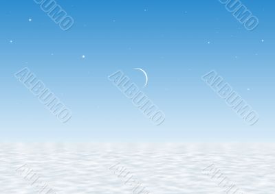 Blue background with moon
