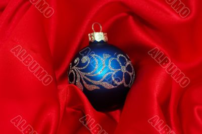 blue christmas ball