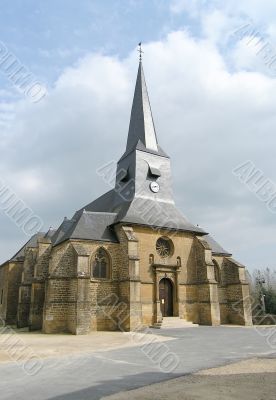 Medieval church in small french village