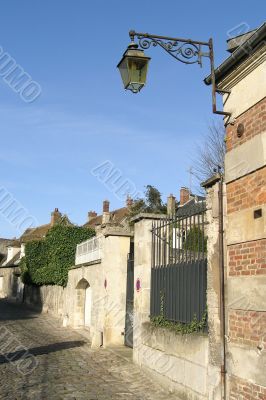 The lamp in the small country street