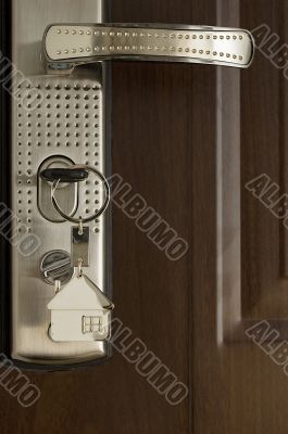 keys and modern door