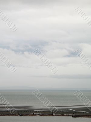 dark stormy ocean view