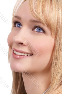 Portrait of beautiful blonde woman