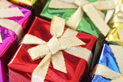 Colorful Christmas gifts