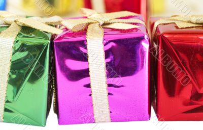 Colorful Christmas gifts
