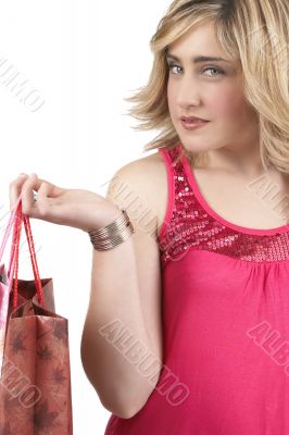 Portrait of beautiful blonde woman