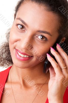 woman with mobile phone