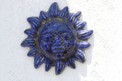 blue ceramic sun