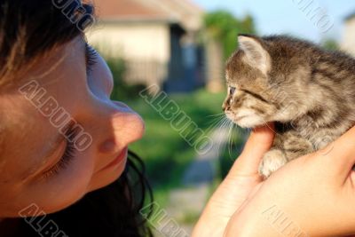 Girl With Kitten