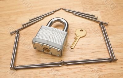 House of Nails with Lock and Key