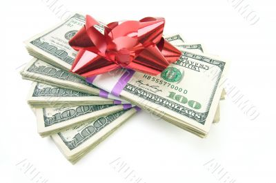 Stack of Money with Bow