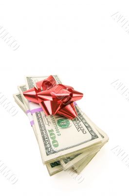 Stack of Money with Bow