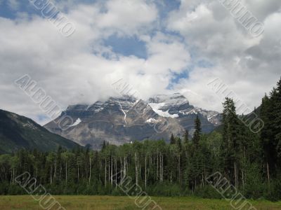 rocky mountain top view