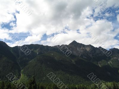rocky mountain top view