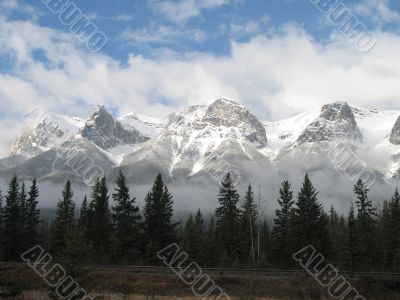 rocky mountain top view
