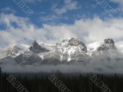 rocky mountain top view