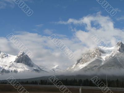 rocky mountain top view