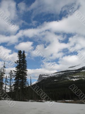 rocky mountain top view