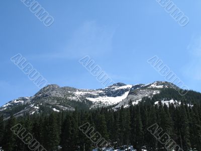 rocky mountain top view