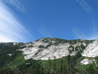 rocky mountain top view