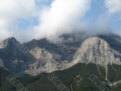 rocky mountain top view