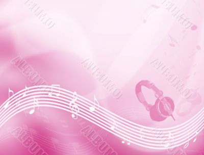 Music pink abstraction
