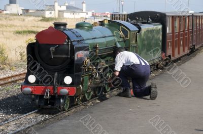 Minature steam train