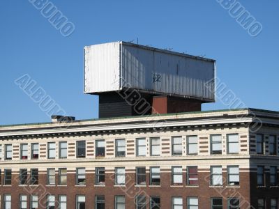 empty billboard on a building