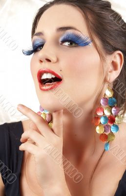 Portrait of beautiful brunette woman