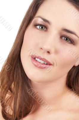 Portrait of beautiful brunette woman