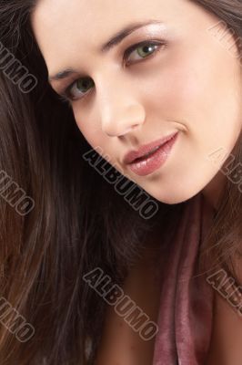 Portrait of beautiful brunette woman