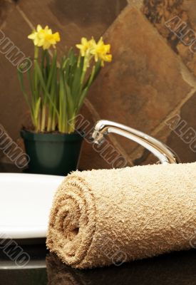 Beautiful sink in a bathroom