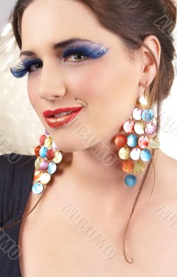 Portrait of beautiful brunette woman