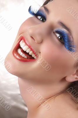 Portrait of beautiful brunette woman