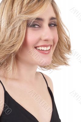 Portrait of beautiful blonde woman