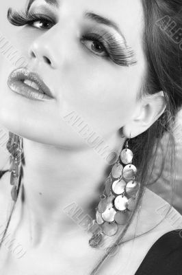 Portrait of beautiful brunette woman