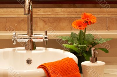 Beautiful sink in a bathroom