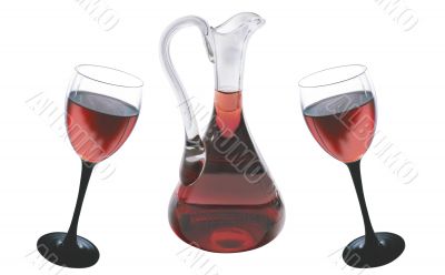 Vine and glasses